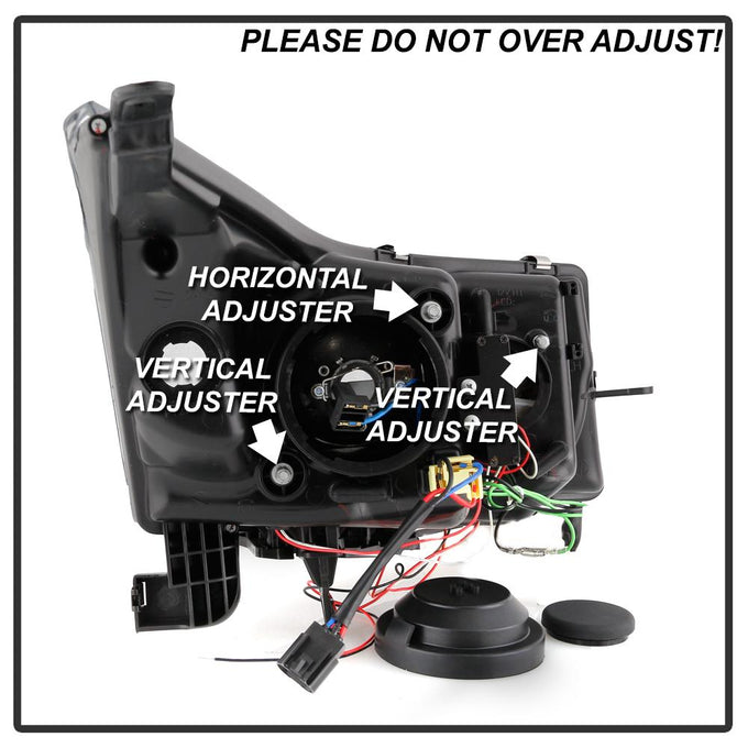 Light Tube Black DRL Projector Headlights <br>11-14 Chevrolet Cruze