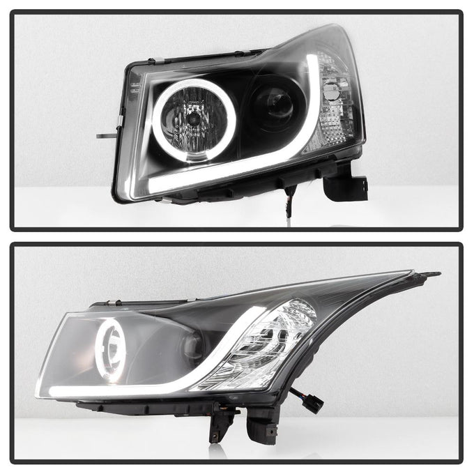 Light Tube Black DRL Projector Headlights <br>11-14 Chevrolet Cruze