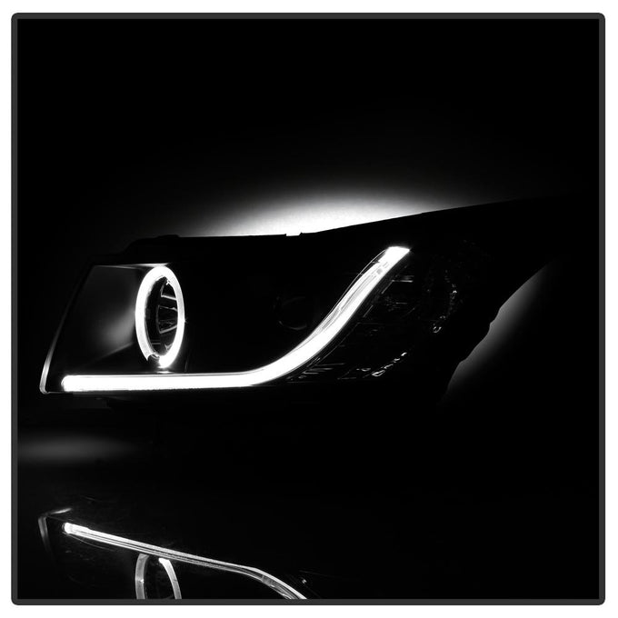 Light Tube Black DRL Projector Headlights <br>11-14 Chevrolet Cruze