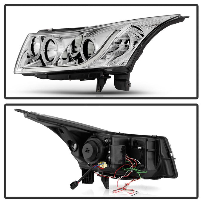 Light Tube Chrome DRL Projector Headlights <br>11-14 Chevrolet Cruze