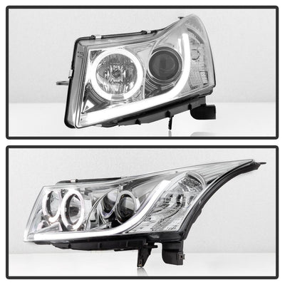 Light Tube Chrome DRL Projector Headlights <br>11-14 Chevrolet Cruze