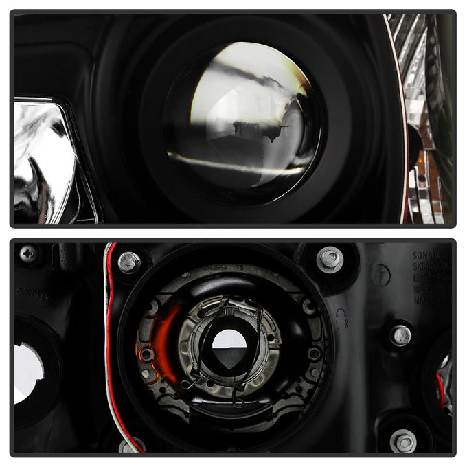 Light Tube Black DRL Projector Headlights <br>11-14 Dodge Charger