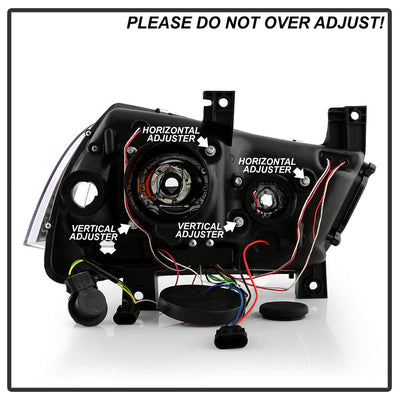 Light Tube Black DRL Projector Headlights <br>11-14 Dodge Charger