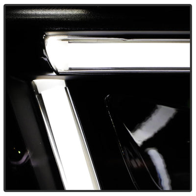 Light Tube Black DRL Projector Headlights <br>11-14 Dodge Charger