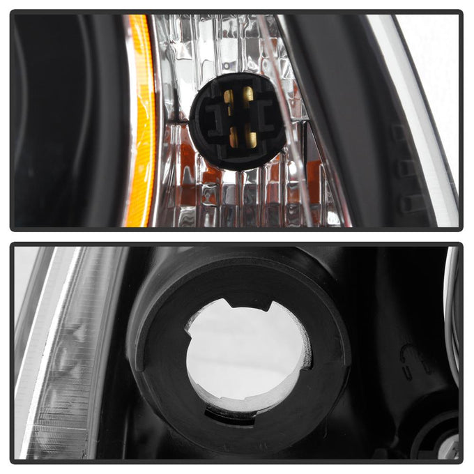 Light Tube Black DRL Projector Headlights <br>11-14 Dodge Charger