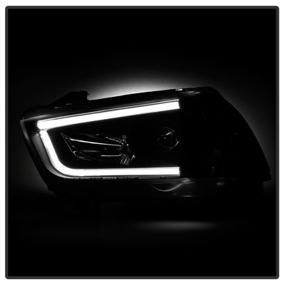 Light Tube Black DRL Projector Headlights <br>11-14 Dodge Charger