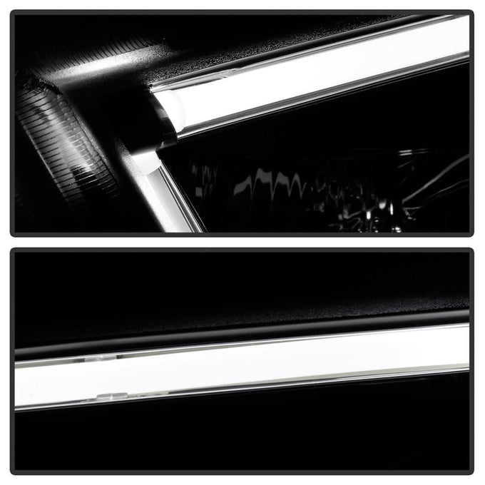 Light Tube Black DRL Projector Headlights <br>11-14 Dodge Charger