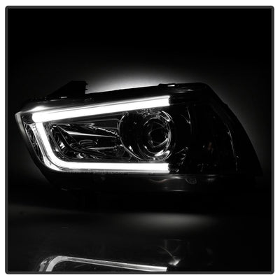 Light Tube Chrome DRL Projector Headlights <br>11-14 Dodge Charger