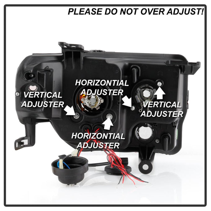 DRL Black Projector Headlights <br>08-12 Ford Escape