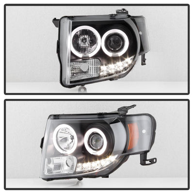 DRL Black Projector Headlights <br>08-12 Ford Escape
