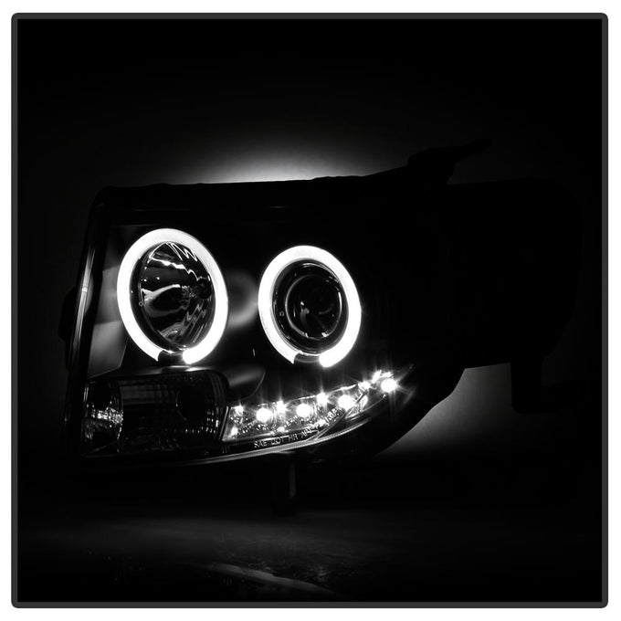 DRL Black Projector Headlights <br>08-12 Ford Escape