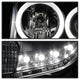 DRL Black Projector Headlights <br>08-12 Ford Escape