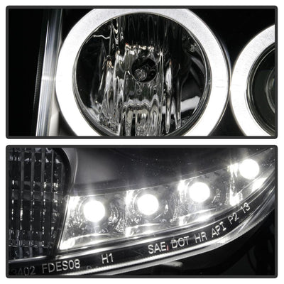 DRL Black Projector Headlights <br>08-12 Ford Escape