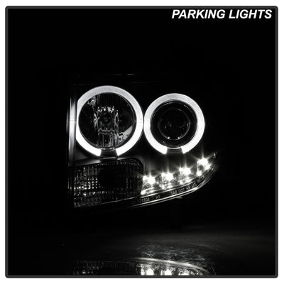 DRL Black Projector Headlights <br>08-12 Ford Escape