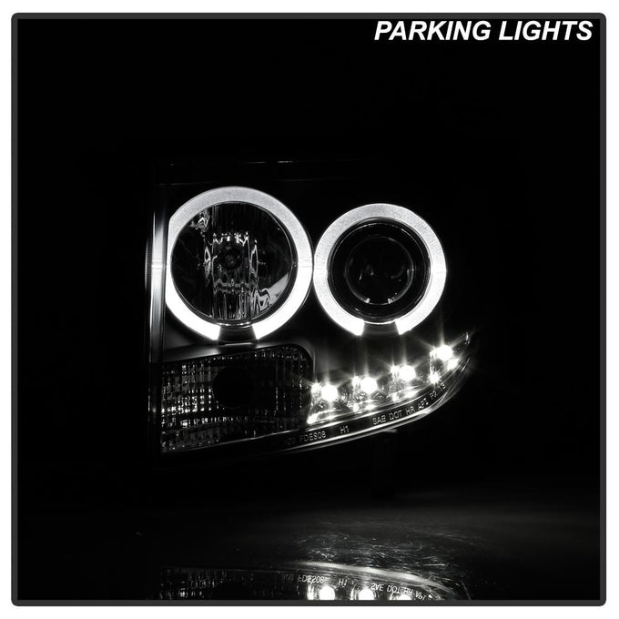 DRL Black Projector Headlights <br>08-12 Ford Escape