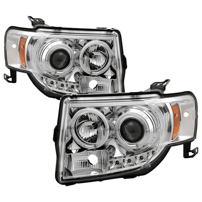 DRL Chrome Projector Headlights <br>08-12 Ford Escape