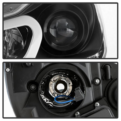 DRL Black Projector Headlights <br>12-13 Mercedes-Benz C300 C350 C250 C63 AMG