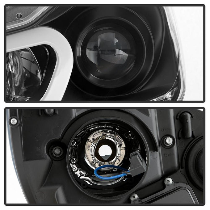 DRL Black Projector Headlights <br>12-13 Mercedes-Benz C300 C350 C250 C63 AMG