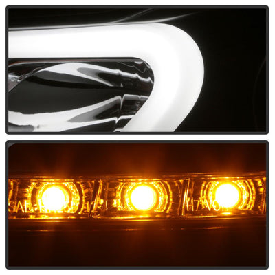 DRL Black Projector Headlights <br>12-13 Mercedes-Benz C300 C350 C250 C63 AMG