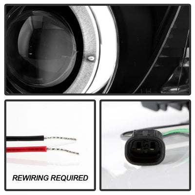 DRL LED Black Projector Headlights <br>11-13 Toyota Corolla