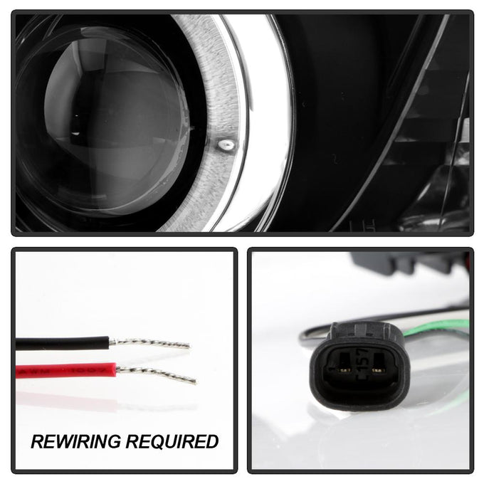 DRL LED Black Projector Headlights <br>11-13 Toyota Corolla