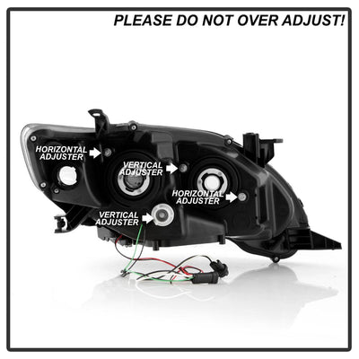 DRL LED Black Projector Headlights <br>11-13 Toyota Corolla