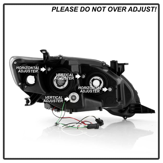 DRL LED Black Projector Headlights <br>11-13 Toyota Corolla