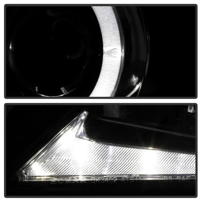 DRL LED Black Projector Headlights <br>11-13 Toyota Corolla