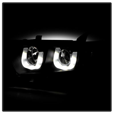 3D DRL Black Projector Headlights <br>11-13 Toyota Highlander