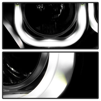 3D DRL Black Projector Headlights <br>11-13 Toyota Highlander