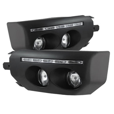 Black Fog Lights With LED Daytime Running Lights W/Switch <br>07-14 Toyota FJ Cruiser
