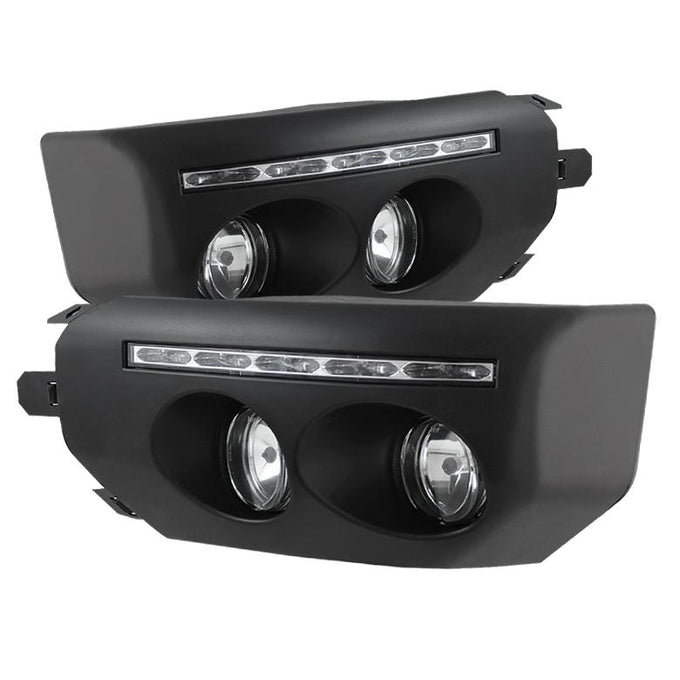 Black Fog Lights With LED Daytime Running Lights W/Switch <br>07-14 Toyota FJ Cruiser