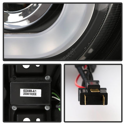 3D DRL LED Black Projector Headlights <br>07-14 Toyota FJ Cruiser