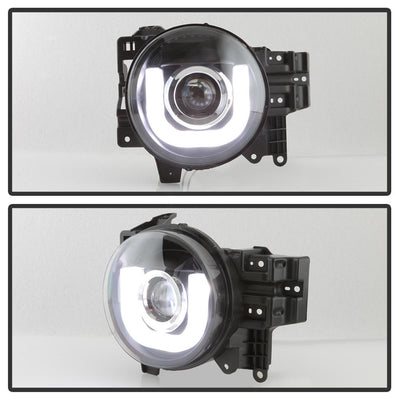 3D DRL LED Black Projector Headlights <br>07-14 Toyota FJ Cruiser