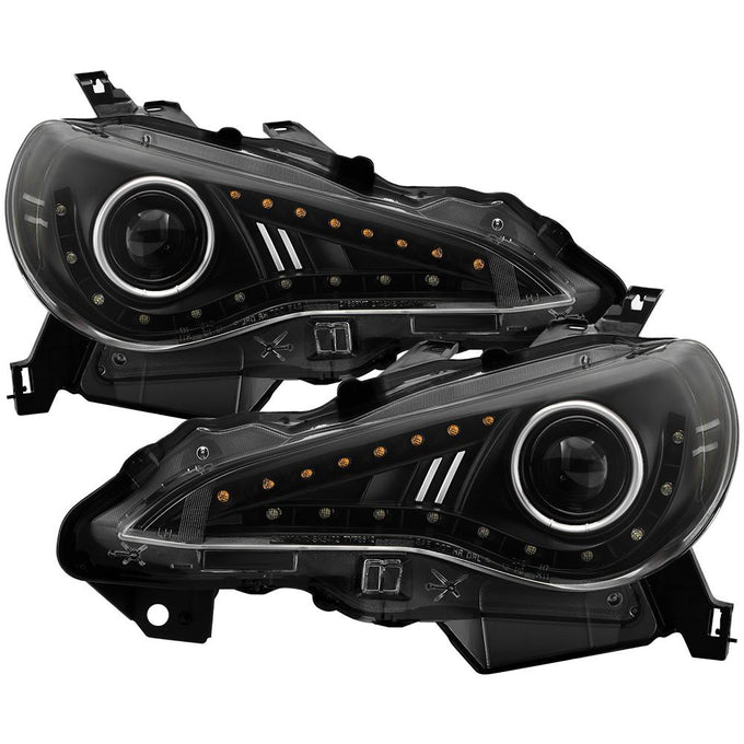 DRL LED Black Projector Headlights <br>13-16 Scion FR-S 17-19 Toyota 86