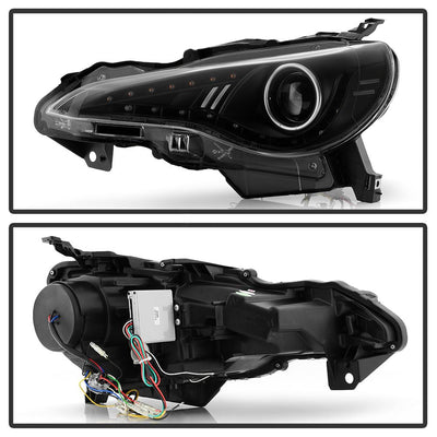 DRL LED Black Projector Headlights <br>13-16 Scion FR-S 17-19 Toyota 86