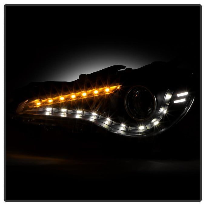 DRL LED Black Projector Headlights <br>13-16 Scion FR-S 17-19 Toyota 86