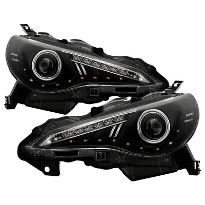 DRL LED Black Projector Headlights <br>13-19 Subaru BRZ