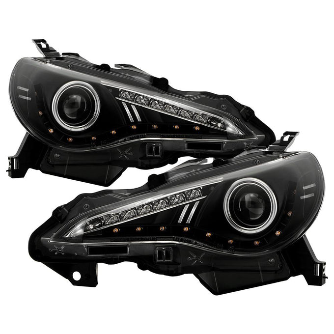 DRL LED Black Projector Headlights <br>13-19 Subaru BRZ