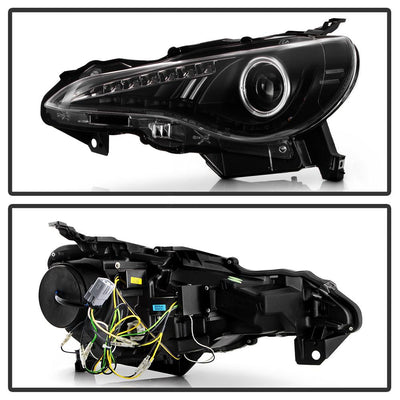 DRL LED Black Projector Headlights <br>13-19 Subaru BRZ