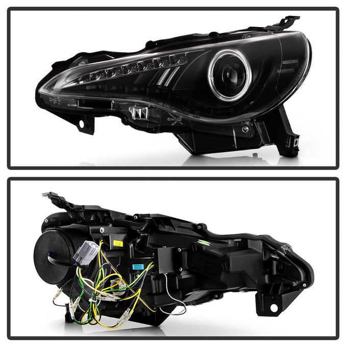 DRL LED Black Projector Headlights <br>13-19 Subaru BRZ