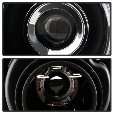 LED DRL Black Projector Headlights <br>05-10 Chrysler 300