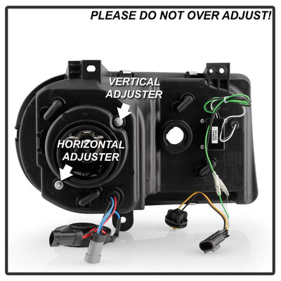 LED DRL Black Projector Headlights <br>05-10 Chrysler 300