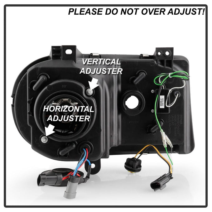 LED DRL Black Projector Headlights <br>05-10 Chrysler 300