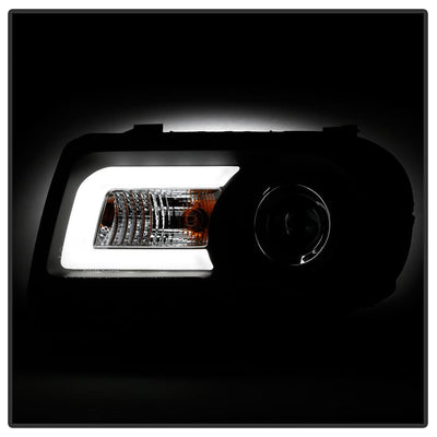 LED DRL Black Projector Headlights <br>05-10 Chrysler 300
