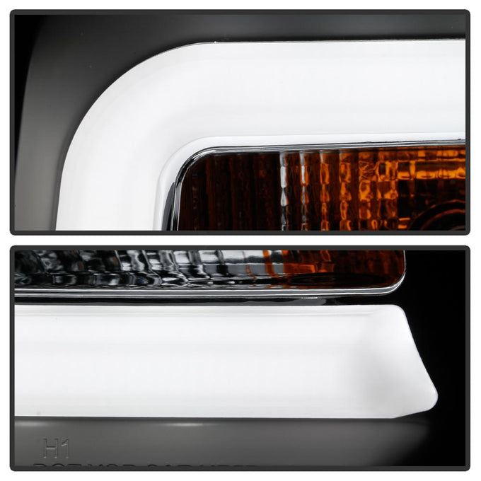LED DRL Black Projector Headlights <br>05-10 Chrysler 300