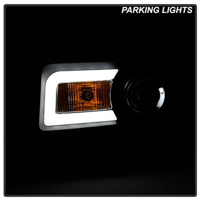 LED DRL Black Projector Headlights <br>05-10 Chrysler 300
