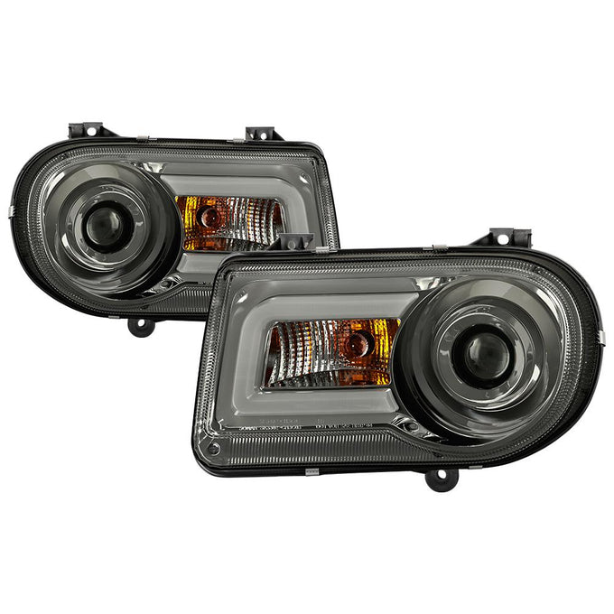 LED DRL Smoke Projector Headlights <br>05-10 Chrysler 300