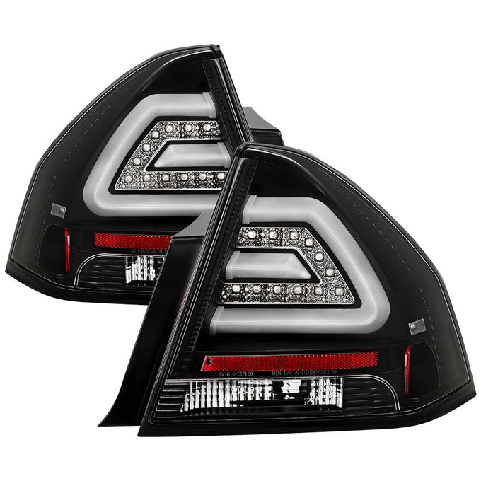 Black LED Tail Lights <br>06-13 Chevrolet Impala 14-16 Chevrolet Impala Limited