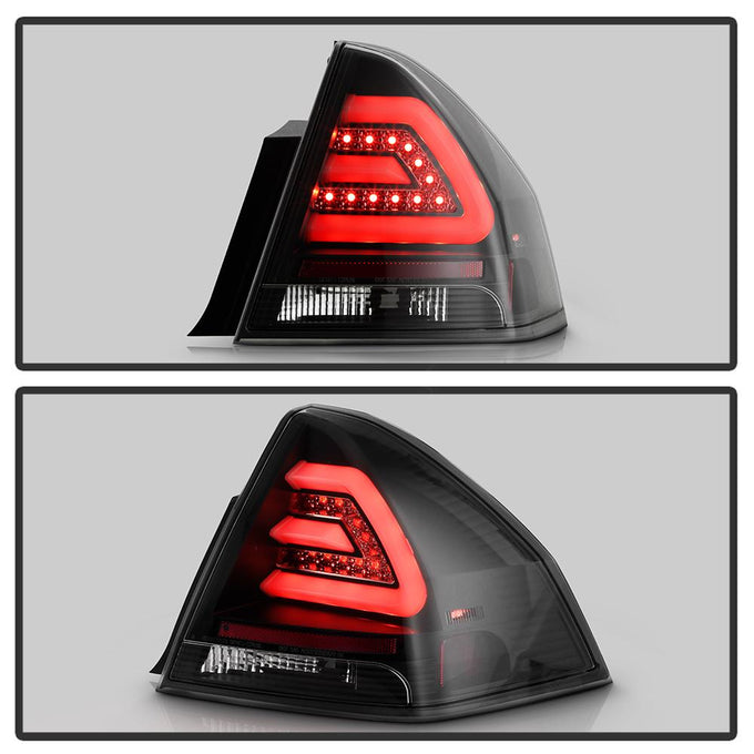 Black LED Tail Lights <br>06-13 Chevrolet Impala 14-16 Chevrolet Impala Limited